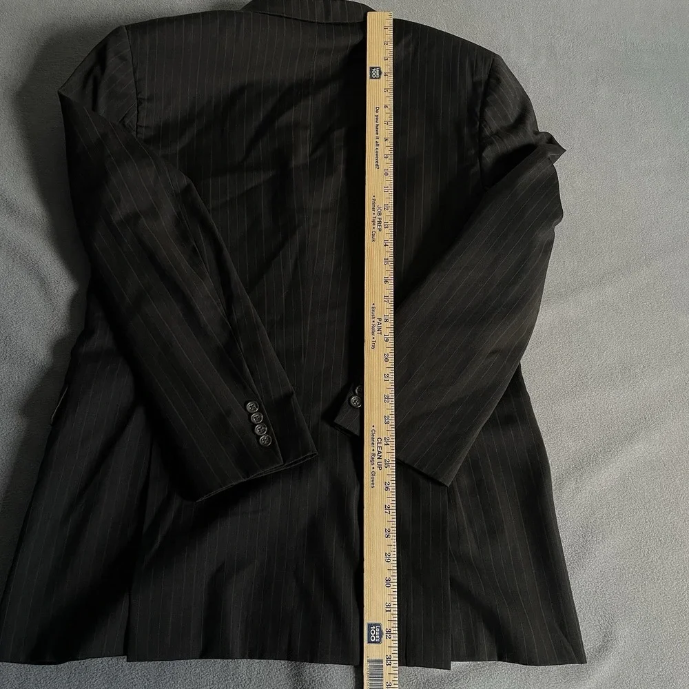Vintage Burberry Brown Wool Long Sleeve Single-Breasted Mens Blazer Size 44 L